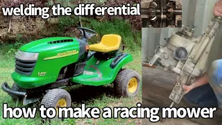 How to make a racing lawn mower and how to weld the differential. I.T.Creations
