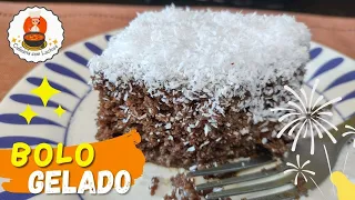 BOLO GELADO DE CHOCOLATE COM COCO Sem Glúten e sem Lactose SUPER FÁCIL