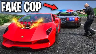 Stealing Super Cars as Fake Cop on GTA 5 RP