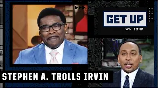 Stephen A. ABSOLUTELY TROLLS Michael Irvin about the Cowboys: WHERE ARE YA?! 😂 | Get Up