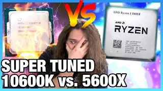 Heavily Tuned AMD R5 5600X vs. i5-10600K: Memory & CPU Overclocking Showdown