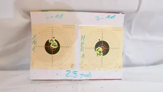 ACCURACY TEST 25 YARDS - GAMO HPA Mi 4,5mm VS STOEGER XM1 5,5mm