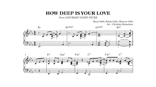 How Deep Is You Love - Piano