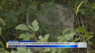 Small group works to upkeep graves including those of Buffalo Soldiers; looking for more volunteers