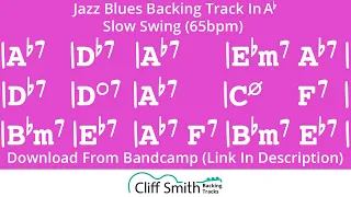 Ab Major - Slow Jazz Blues Backing Track (65bpm)