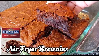 Air Fryer Brownies | Ghirardelli Double Chocolate Brownie Mix