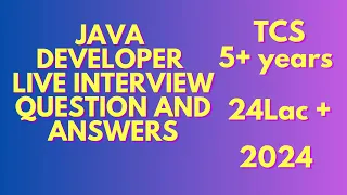 Java developer interview questions and answers 2024