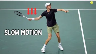 Jannik Sinner Forehand Slow Motion [Analysis]
