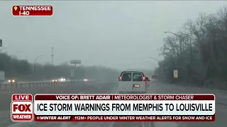 Ice From Winter Storm Causing Dangerous Road Conditions In TN Along I-40