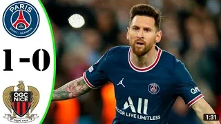 Messi Reaction PSG vs Nice 1-0 goals and Extended highlights