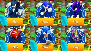 Sonic Dash - Dark Sonic vs Eggman vs Werehog defeat All Bosses Zazz Eggman All Characters Unlocked