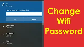 How to change wifi password in laptop