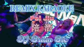 Remix Karaoke || No Vocal || Pei Jiu -  陪酒 || By Dj Brian Bie