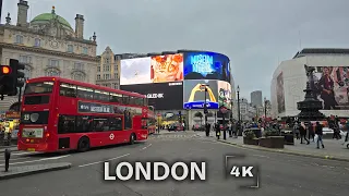 🇬🇧 London's Iconic Landmarks: Piccadilly Circus to Buckingham Palace and Big Ben 4K HDR