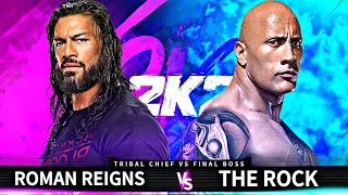 WWE 2K24 - The Tribal Chief "Roman Reigns" VS The Final Boss "The Rock" - IRON MAN MATCH