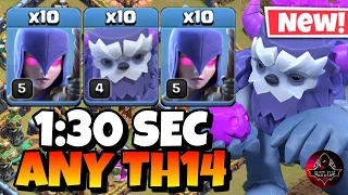 Th14 Yeti Witch Attack With 10 Zap Spell | Best Th14 Attack Strategy in Clash of Clans