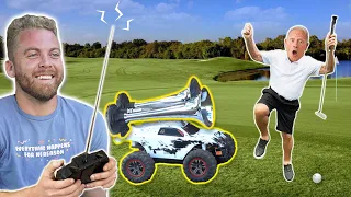 RC Car with Train Horns on Golf Course