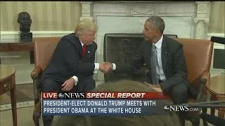 President-elect Donald Trump meets with President Obama at the White House