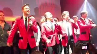 The 4 original West End Jersey Boys put on their red jackets once again.