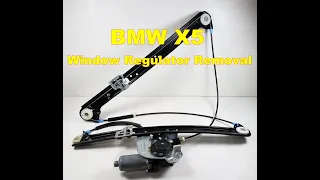 BMW e53 X5 window regulator removal