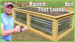 How To Build A Large Raised Garden Bed Out of Wood and Corrugated Steel!