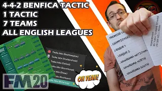 1 TACTIC, 7 TEAMS AND IT DID AMAZING FOR ALL OF THEM | FM20 TACTICS | BENFICA 4-4-2 | FM2020