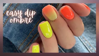 Easiest dip powder ombré EVER with gel liquids