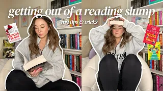 getting out of a HUGE reading slump *my tips & tricks* | mood reading spoiler free reading vlog