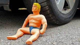 Crushing Crunchy & Soft Things by Car! EXPERIMENT CAR vs Stretch Armstrong