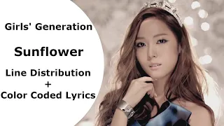 GIRLS' GENERATION 소녀시대 - 제자리걸음 (SUNFLOWER) (Line Distribution + Color Coded Lyrics)