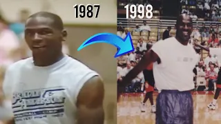 Footage of Michael Jordan playing in Charity Basketball games