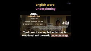 Daily English word: underpinning #dailyenglish #idiom #learnenglishwithtv#englishconversation