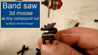 3d moose as tiny compound cut, by Arnold Schoger