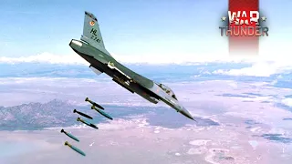 How it feels to fly the F-16A with Mk-82 bombs      (War Thunder CAS)