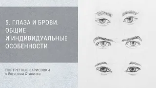 5. Глаза и брови. Общие и индивидуальные особенности / Портретные зарисовки