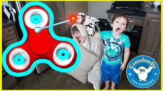 GIANT FIDGET SPINNER ATTACK Kids Pretend Playtime Family Fun Prank Hide N Seek Game