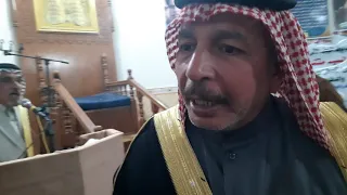 الشيخ محمد الزامل شيخ عام لقبيلة العجرش يلقي كلمتهو في مئتمر بيت الزوير في التنومه