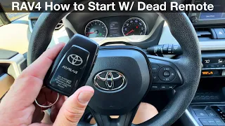 2018 - 2023 Toyota RAV4 How to Start with a Dead Remote Key Fob Battery / No remote detected