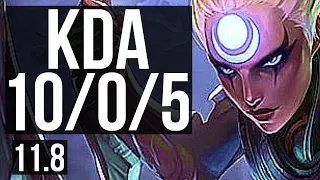 DIANA vs LEE SIN (JUNGLE) | 10/0/5, 1.8M mastery, Legendary, 600+ games | TR Diamond | v11.8