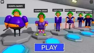 Escaping from a OOMPA LOOMPA BARRY'S PRISON RUN! And BECAME ALL OOMPA LOOMPA MORPHS