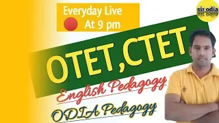 otet & ctet english pedagogy !! sir odia !! otet 2020 !! CTET 2020 ll ctet odia !! English Pedagogy