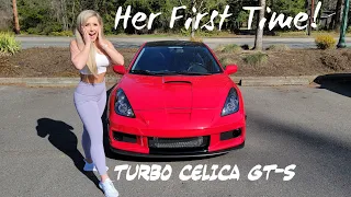 Her FIRST Time TURBO Celica GT-S!!