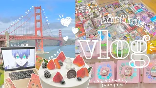 birthday vlog ~ 🎂 // cake, manga shopping, cute stationery, exploring sf, watching anime