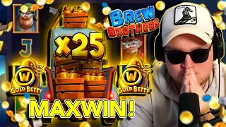 INSANE MAX WIN ON BREW BROTHERS (SLOTMILL)