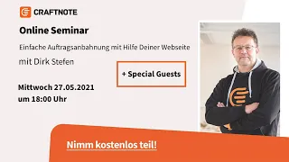 Online Seminar mit Dirk: Einfache Auftragsanbahnung mit Hilfe Deiner Webseite