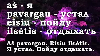 Урок 00044. Pavargau - устал. Уроки литовского языка.