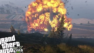 GTA 5 - EPIC Plane and Blimp Explode in Slow motion [1080p 60fps]