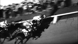 C. S. Howard's wonder horse, Seabiscuit, wins the richest Santa Anita Handicap Ra...HD Stock Footage