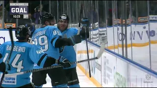 Мартынов сравнивает счет рикошетом от Никишина / Martynov ties the game off Nikishin's back