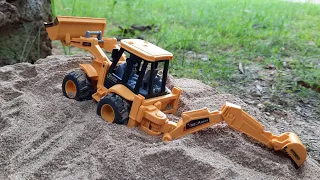 JCB Backhoe Machine Digging Soil and Loading Soil